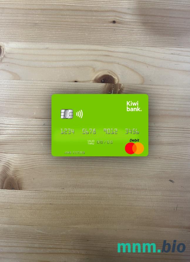 New Zealand Kiwibank wygląd zdjęcia mastercard skan PSD + zdjęcie